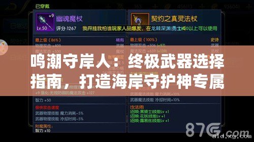 鳴潮守岸人：終極武器選擇指南，打造海岸守護(hù)神專屬裝備策略！