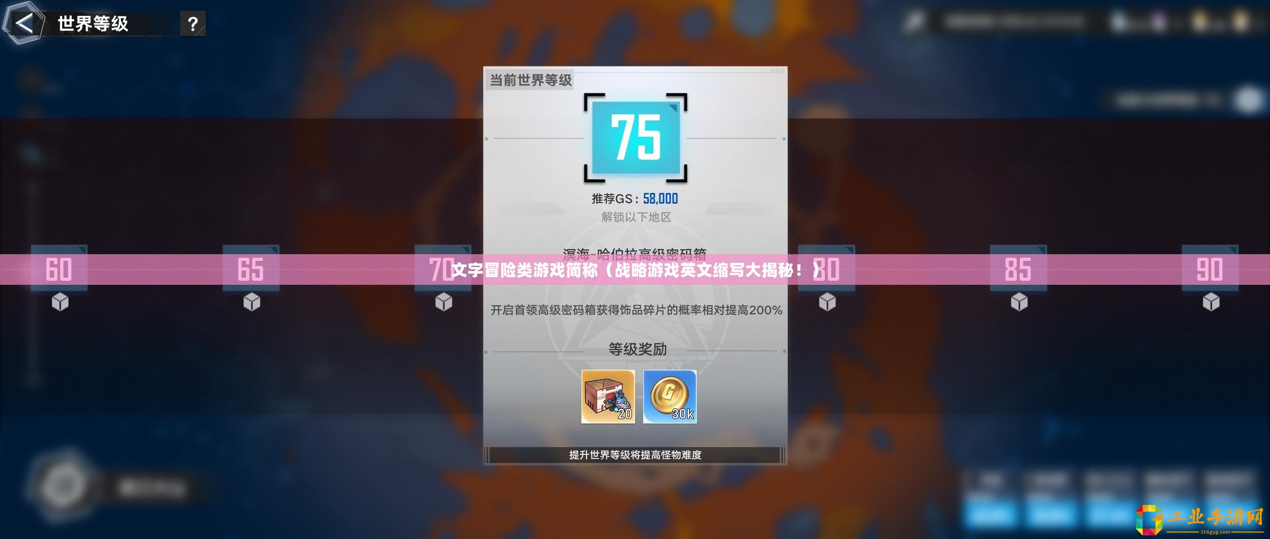 文字冒險類游戲簡稱（戰(zhàn)略游戲英文縮寫大揭秘！）