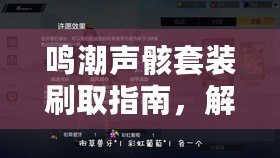 鳴潮聲骸套裝刷取指南，解鎖角色潛力的秘密武器